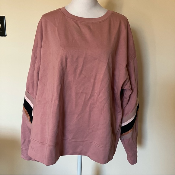Ted Baker Pink Women's Jordan Striped Dropped-shoulder Crew Neck size 5 - Picture 2 of 7